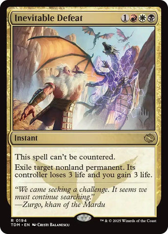 Image for Inevitable Defeat (194) [Promo Pack: Tarkir: Dragonstorm] - Magic: The Gathering