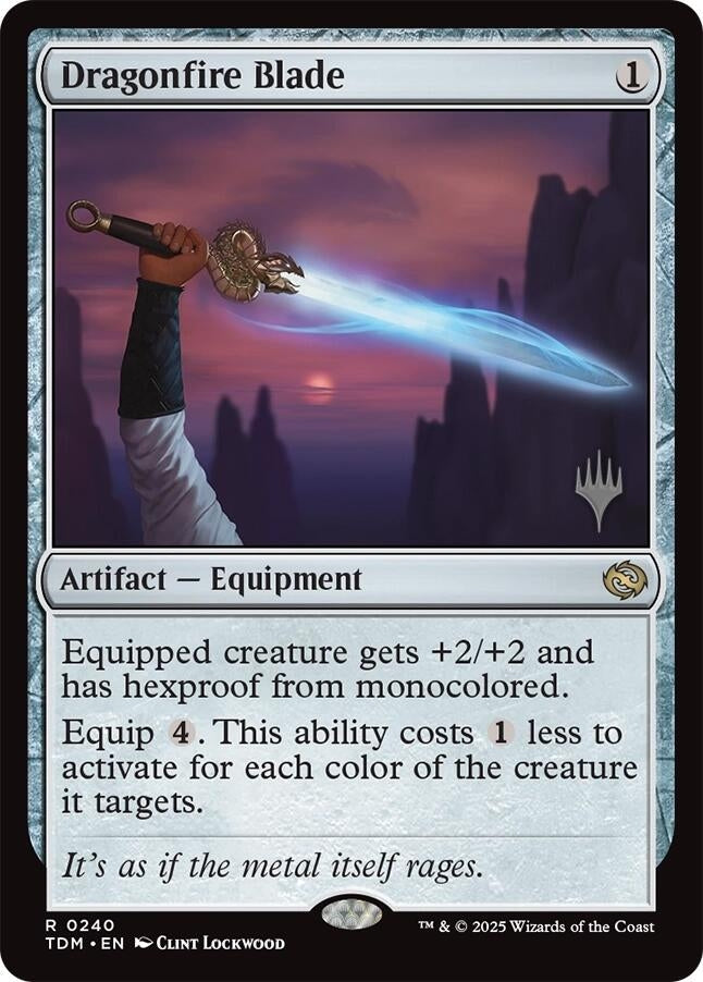 Image for Dragonfire Blade (240) [Promo Pack: Tarkir: Dragonstorm] - Magic: The Gathering