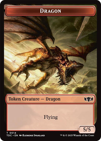 Image for Dragon (0014) // Treasure Double-Sided Token (14 // 16) (Commander: Tarkir: Dragonstorm) - Magic: The Gathering