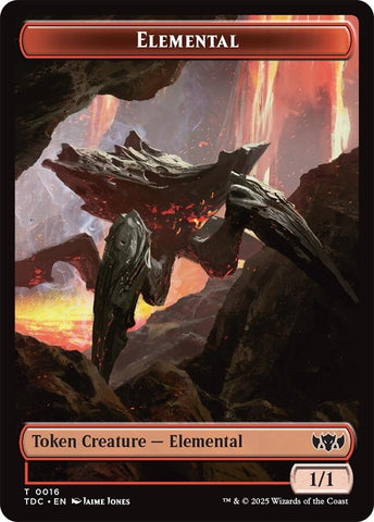 Image for Elemental (0016) // Gold Double-Sided Token (16 // 29) (Commander: Tarkir: Dragonstorm) - Magic: The Gathering