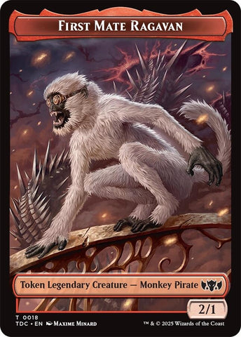 Image for First Mate Ragavan // Treasure Double-Sided Token (18 // 16) (Commander: Tarkir: Dragonstorm) - Magic: The Gathering