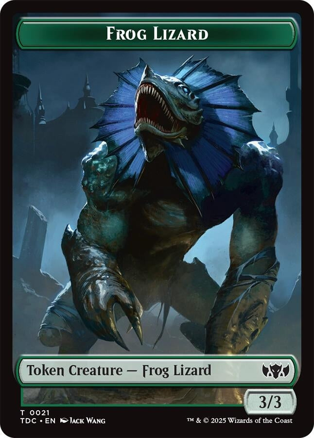 Image for Frog Lizard // Dragon (0014) Double-Sided Token (21 // 14) (Commander: Tarkir: Dragonstorm) - Magic: The Gathering