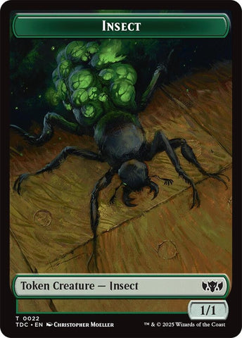 Image for Insect (0022) // Plant Double-Sided Token (22 // 24) (Commander: Tarkir: Dragonstorm) - Magic: The Gathering