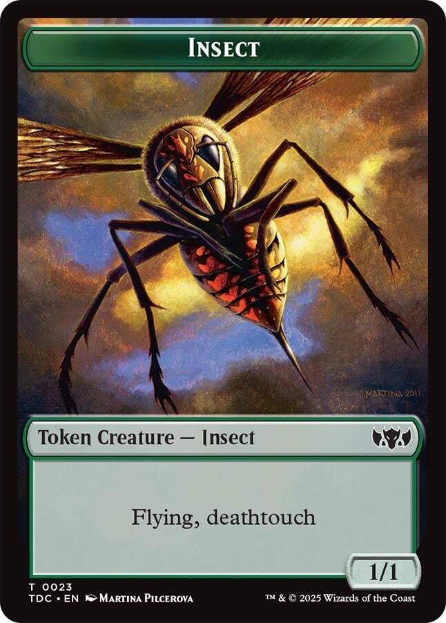 Image for Insect (0023) // Wall Double-Sided Token (23 // 17) (Commander: Tarkir: Dragonstorm) - Magic: The Gathering