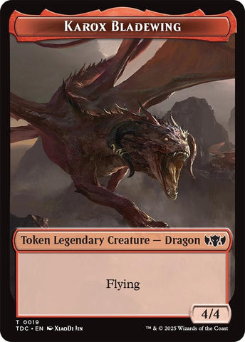 Image for Karox Bladewing // Copy Double-Sided Token (19 // 1) (Commander: Tarkir: Dragonstorm) - Magic: The Gathering
