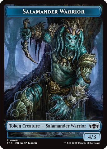Image for Salamander Warrior // Zombie Druid Double-Sided Token (8 // 10) (Commander: Tarkir: Dragonstorm) - Magic: The Gathering