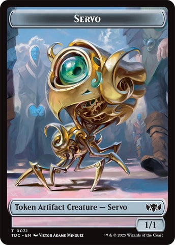 Image for Servo // Warrior Double-Sided Token (31 // 13) (Commander: Tarkir: Dragonstorm) - Magic: The Gathering