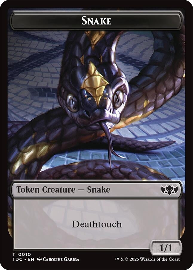 Image for Snake // Myr Double-Sided Token (10 // 30) (Commander: Tarkir: Dragonstorm) - Magic: The Gathering