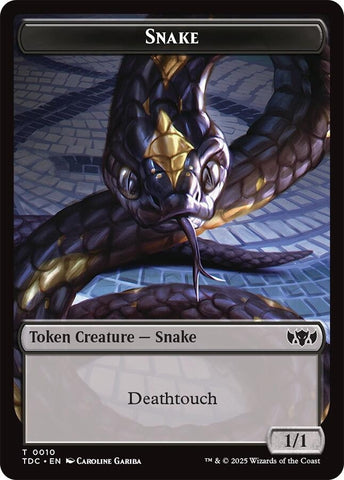 Image for Snake // Myr Double-Sided Token (10 // 30) (Commander: Tarkir: Dragonstorm) - Magic: The Gathering