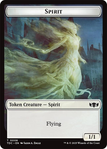 Image for Spirit // Treasure Double-Sided Token (6 // 16) (Commander: Tarkir: Dragonstorm) - Magic: The Gathering