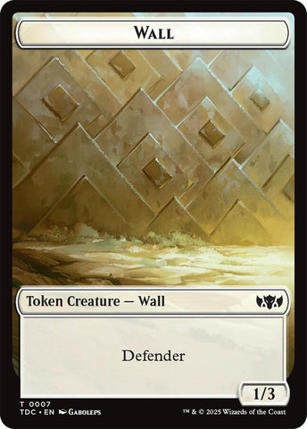 Image for Wall // Spider Double-Sided Token (7 // 25) (Commander: Tarkir: Dragonstorm) - Magic: The Gathering