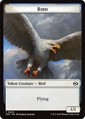 Image for Bird // Monk Double-Sided Token (2 // 3) (Tarkir: Dragonstorm) - Magic: The Gathering