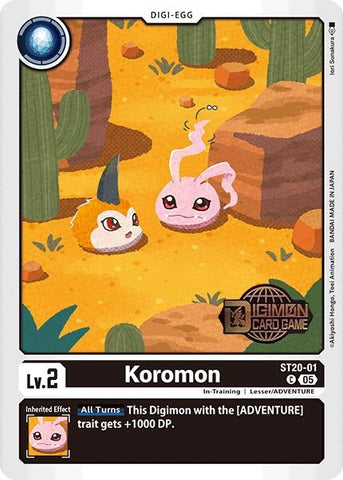 Koromon (ST20-01 C) [Starter Deck 20: Protector of Light Release Event Cards]