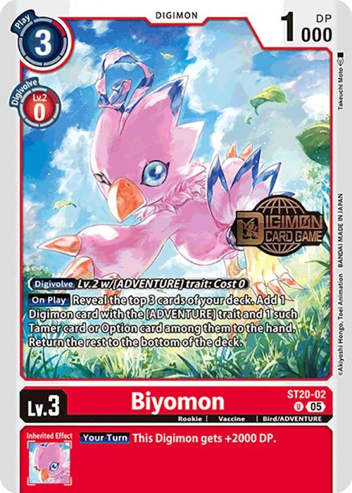 Biyomon (ST20-02 U) [Starter Deck 20: Protector of Light Release Event Cards]