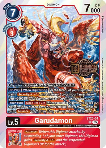 Garudamon (ST20-04 R) [Starter Deck 20: Protector of Light Release Event Cards]