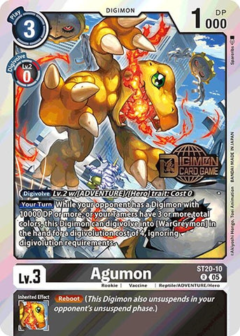 Agumon (ST20-10 R) [Starter Deck 20: Protector of Light Release Event Cards]