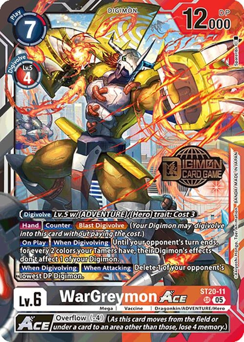 WarGreymon ACE (ST20-11 SR) [Starter Deck 20: Protector of Light Release Event Cards]