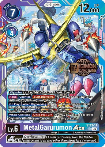 MetalGarurumon ACE (ST21-11 SR) [Starter Deck 21: Hero of Hope Release Event Cards]