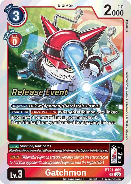 Gatchmon (BT21-009 R) [World Convergence Release Event Cards]