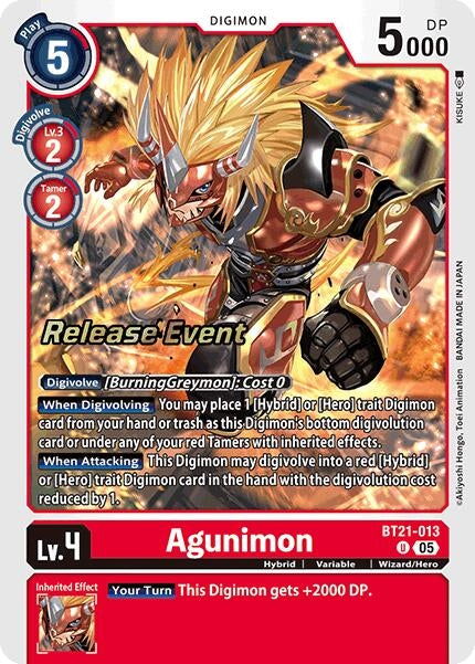 Agunimon (BT21-013 U) [World Convergence Release Event Cards]