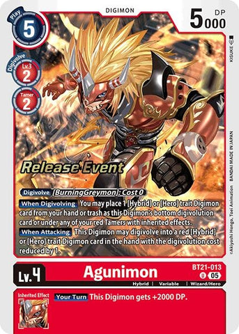 Agunimon (BT21-013 U) [World Convergence Release Event Cards]