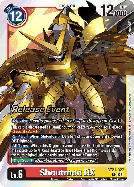 Shoutmon DX (BT21-027 R) [World Convergence Release Event Cards]
