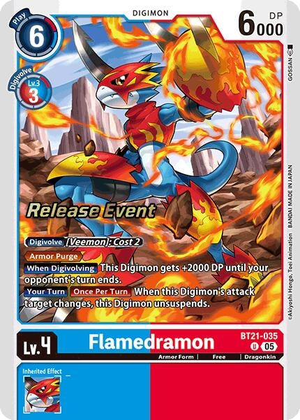 Flamedramon (BT21-035 U) [World Convergence Release Event Cards]