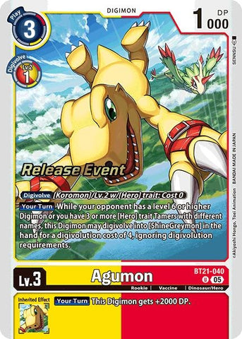 Agumon - BT21-040 (BT21-040 U) [World Convergence Release Event Cards]