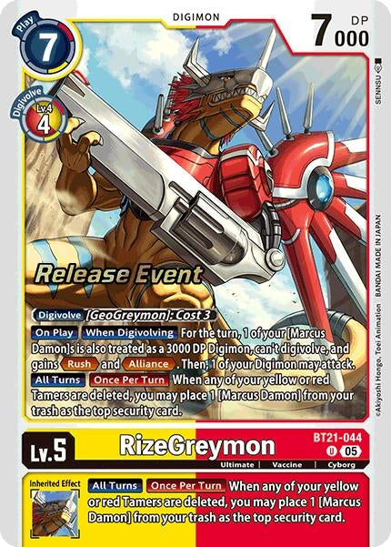 RizeGreymon (BT21-044 U) [World Convergence Release Event Cards]