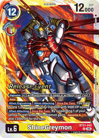 ShineGreymon (BT21-045 R) [World Convergence Release Event Cards]