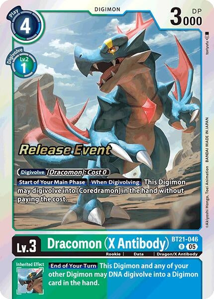 Dracomon (X Antibody) (BT21-046 R) [World Convergence Release Event Cards]