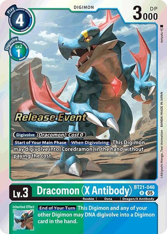 Dracomon (X Antibody) (BT21-046 R) [World Convergence Release Event Cards]