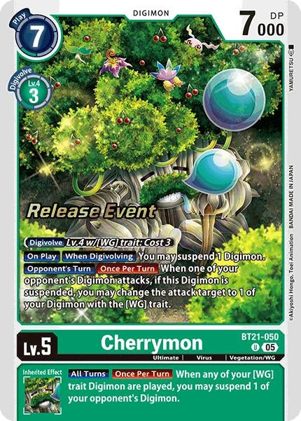 Cherrymon (BT21-050 U) [World Convergence Release Event Cards]