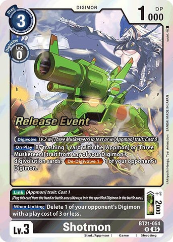 Shotmon (BT21-054 R) [World Convergence Release Event Cards]