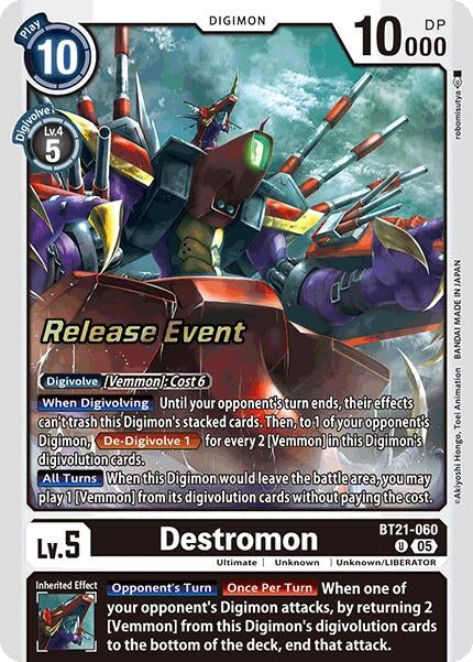 Destromon (BT21-060 U) [World Convergence Release Event Cards]