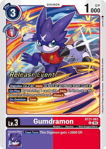 Gumdramon (BT21-063 U) [World Convergence Release Event Cards]
