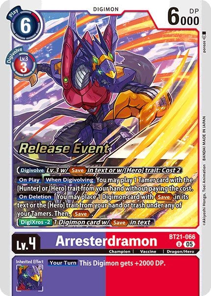 Arresterdramon (BT21-066 U) [World Convergence Release Event Cards]