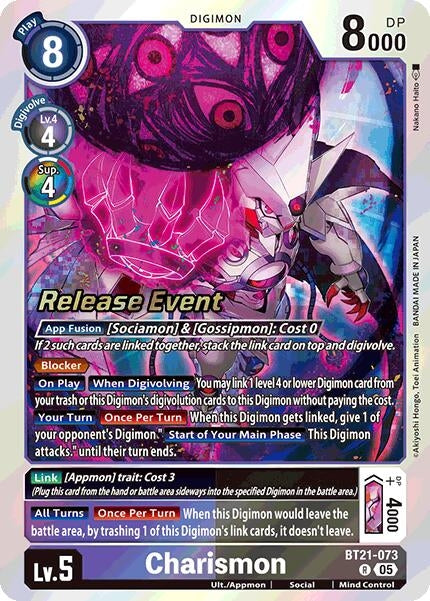 Charismon (BT21-073 R) [World Convergence Release Event Cards]