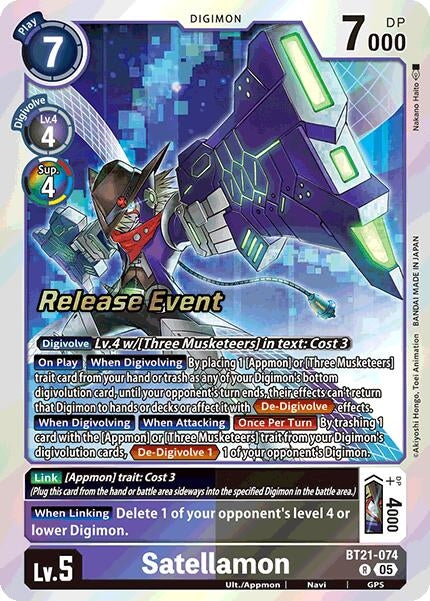 Satellamon (BT21-074 R) [World Convergence Release Event Cards]