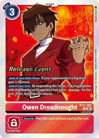 Owen Dreadnought (BT21-081 R) [World Convergence Release Event Cards]