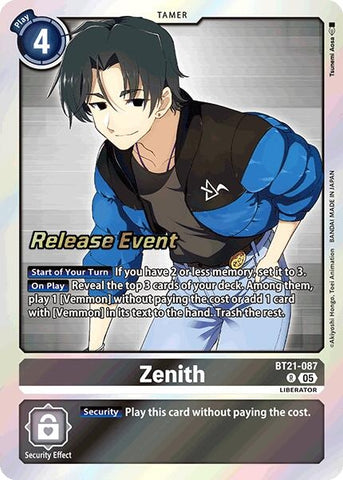 Zenith (BT21-087 R) [World Convergence Release Event Cards]