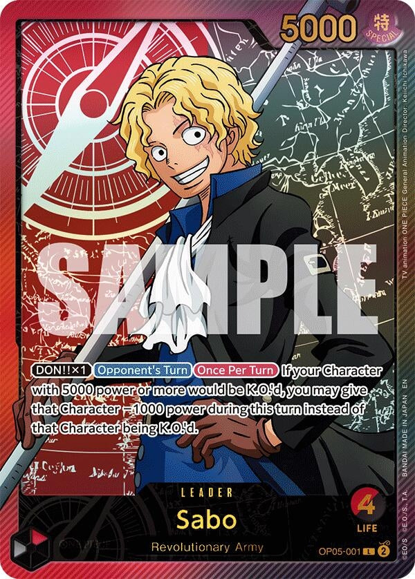 Image for Sabo (SPR) (OP05-001) (Extra Booster: Anime 25th Collection) - One Piece Card Game