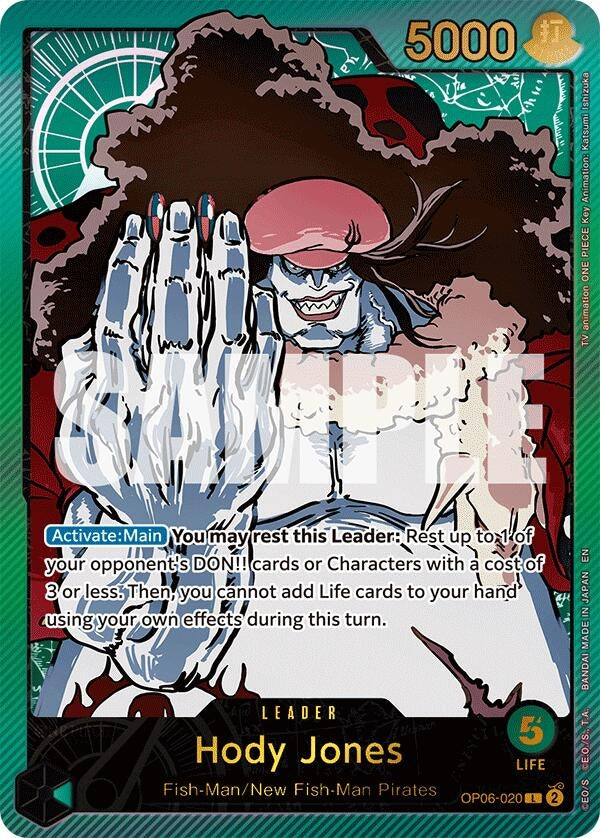 Image for Hody Jones (SPR) (OP06-020) (Extra Booster: Anime 25th Collection) - One Piece Card Game