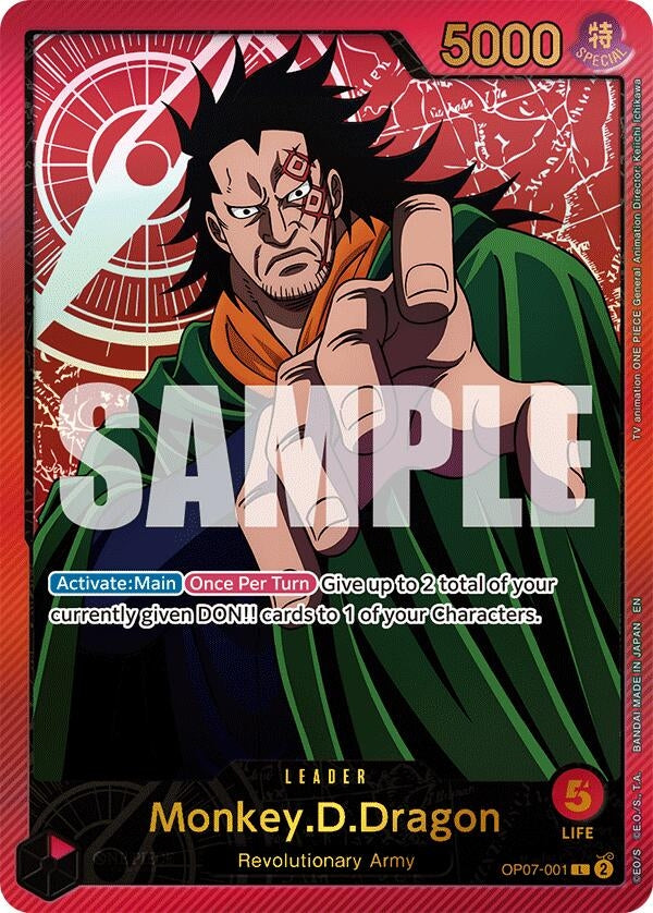 Image for Monkey.D.Dragon (SPR) (OP07-001) (Extra Booster: Anime 25th Collection) - One Piece Card Game