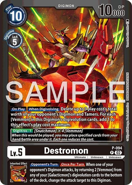 Destromon - P-094 (Limited Card Pack -Billion Bullet-) (P-094 P) [Digimon Promotion Cards]