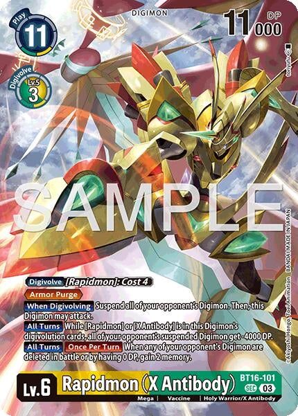 Rapidmon (X Antibody) (Limited Card Pack -Billion Bullet-) (BT16-101 SEC) [Beginning Observer]