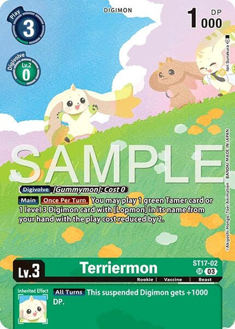 Terriermon (Limited Card Pack -Billion Bullet-) (ST17-02 SR) [Starter Deck 17: Double Typhoon Advanced Deck Set]