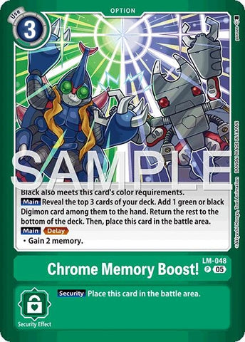 Chrome Memory Boost! (Limited Card Pack -Billion Bullet-) (LM-048 P) [Digimon Promotion Cards]