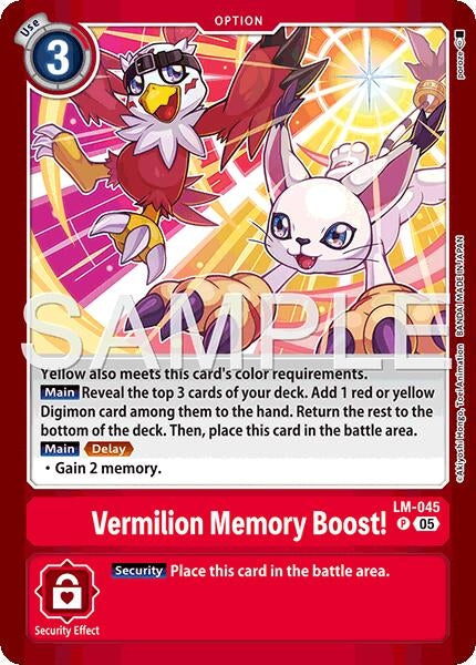 Vermillion Memory Boost! (Limited Card Pack -Billion Bullet-) (LM-045 P) [Digimon Promotion Cards]