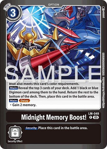 Midnight Memory Boost! (Limited Card Pack -Billion Bullet-) (LM-049 P) [Digimon Promotion Cards]